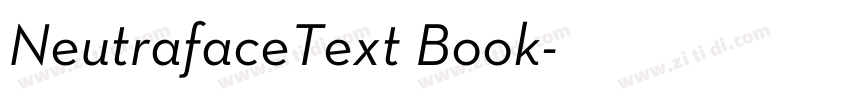 NeutrafaceText Book字体转换